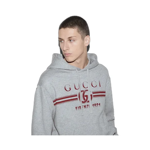 Printed Cotton Jersey Hooded Sweatshirt