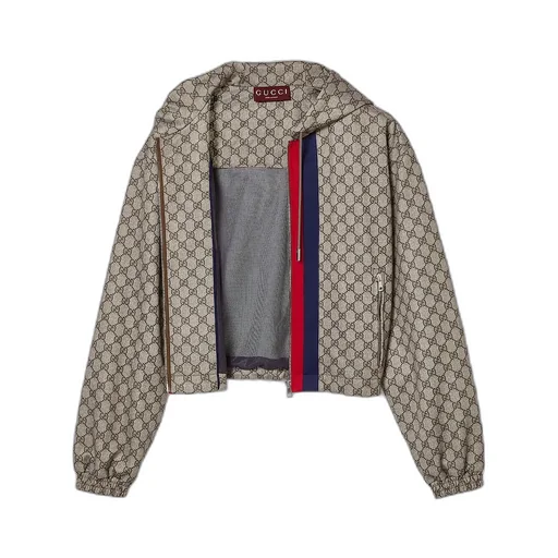Gg Technical Jersey Zip Jacket