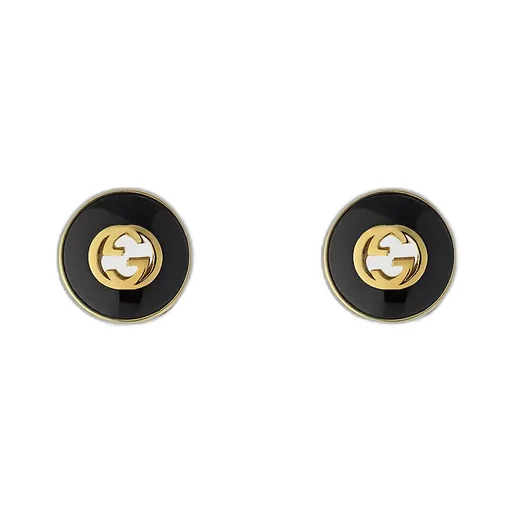 Gucci Interlocking 18K Stud Earrings