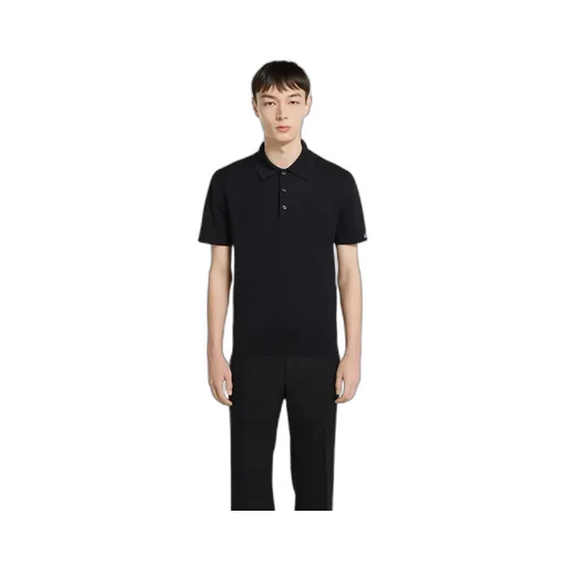 Silk Cotton Knit Polo Shirt