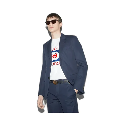 Cotton Jersey T-Shirt With Gucci Print