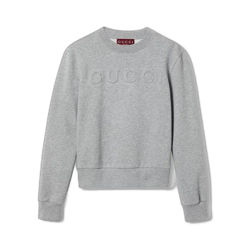 Cotton Jersey Embossed Sweatshirt