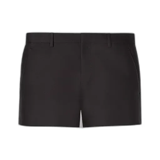 Wool Silk Gabardine Shorts