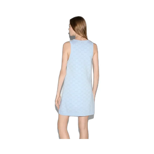 Gg Cotton Jacquard Mini Dress
