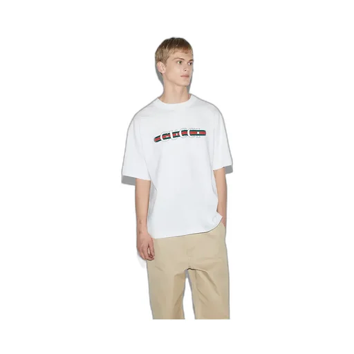 Cotton Jersey T-Shirt With Print