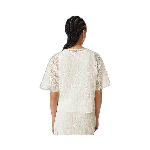 Cotton And Silk Fish Lace Top