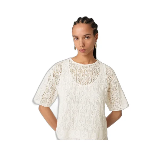 Cotton And Silk Fish Lace Top