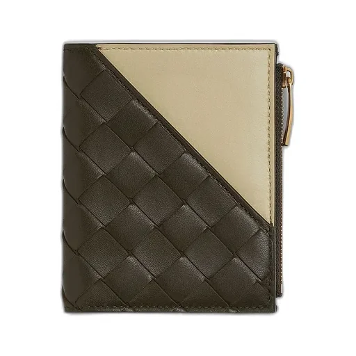 Intrecciato Diagonal Small Bi-Fold Wallet