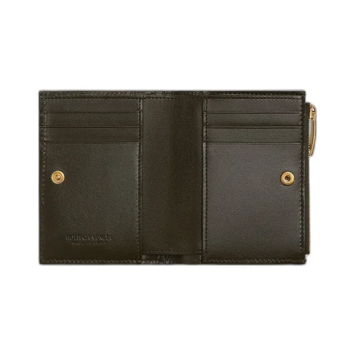 Intrecciato Diagonal Small Bi-Fold Wallet