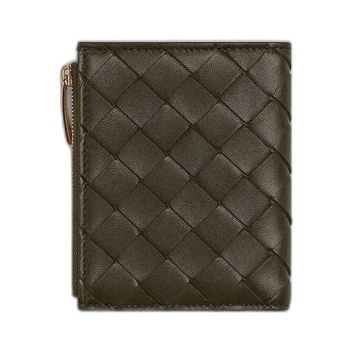Intrecciato Diagonal Small Bi-Fold Wallet
