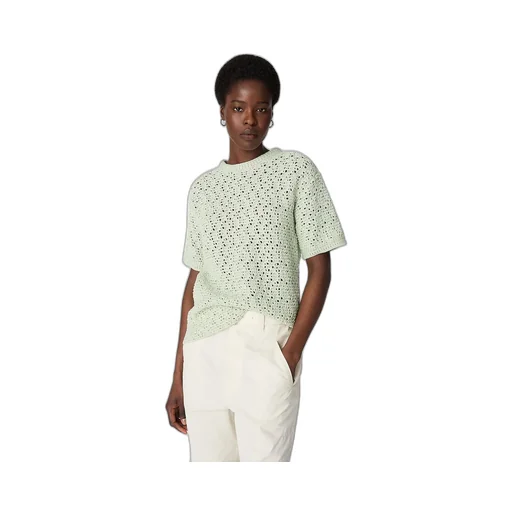 Cotton Crochet Knit T-Shirt