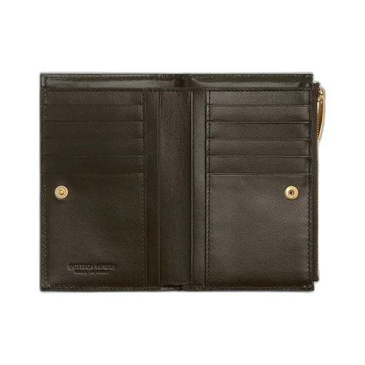 Intrecciato Diagonal Medium Bi-Fold Wallet