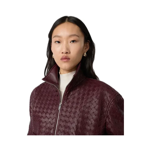 Intrecciato Leather Blouson