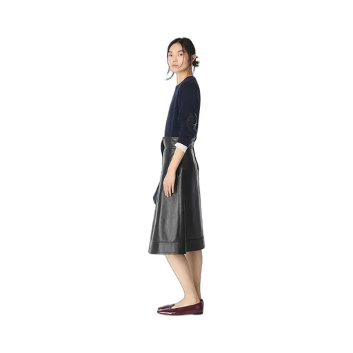 Leather A-Line Skirt