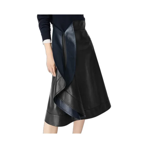 Leather A-Line Skirt