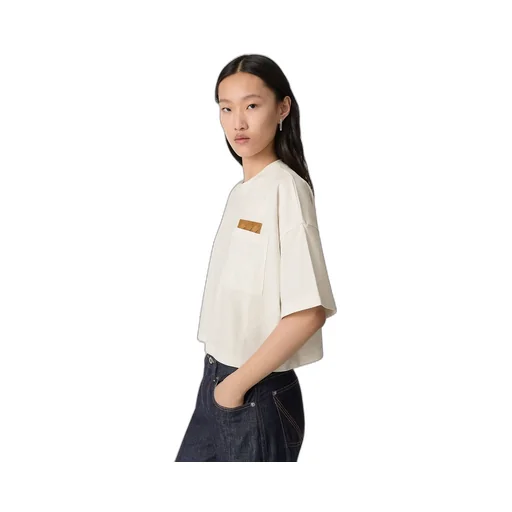 Cotton Jersey Cropped T-Shirt