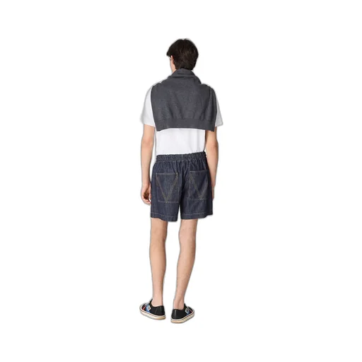 Rinsed Indigo Denim Shorts