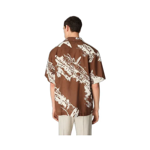 Italian Postcard Silk Shirt