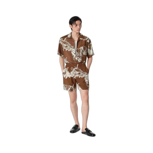 Italian Postcard Silk Shorts