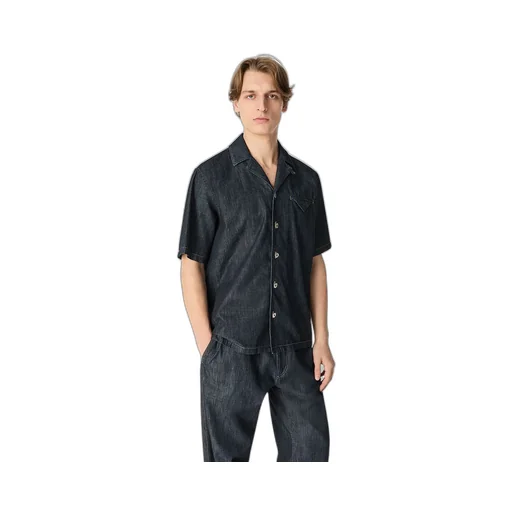 Rinsed Indigo Straight Denim Shirt
