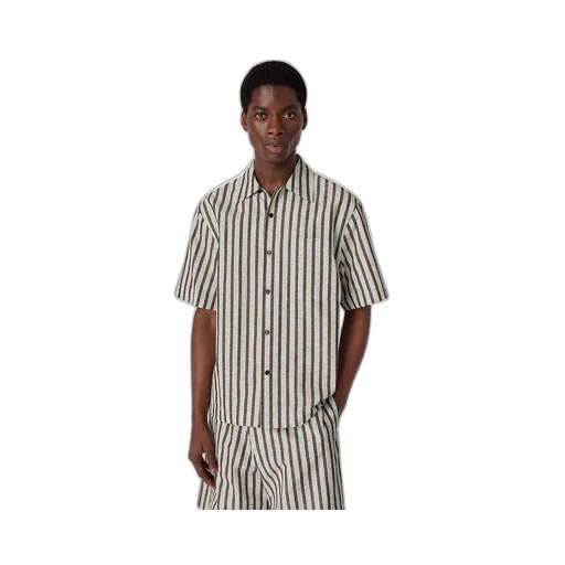 Stripe Cotton And Linen Shirt