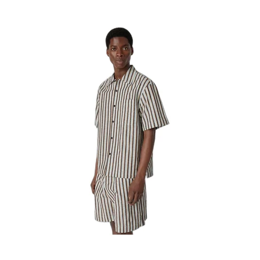 Stripe Cotton And Linen Shirt