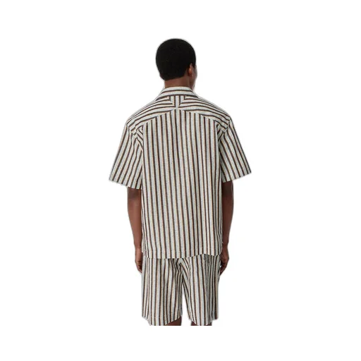 Stripe Cotton And Linen Shirt