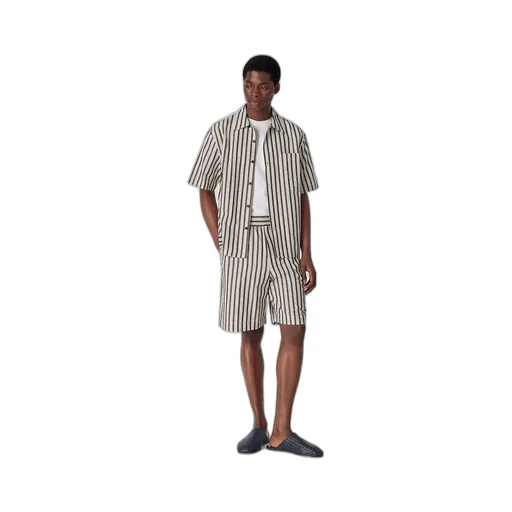 Stripe Cotton And Linen Shirt