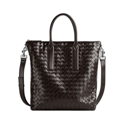 Intrecciato Zipped North-South Tote