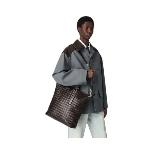 Intrecciato Zipped North-South Tote