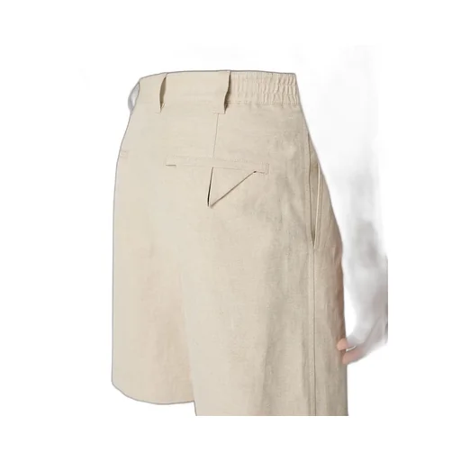 Cotton And Linen Twill Shorts