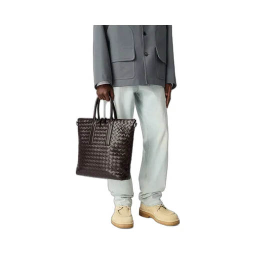 Intrecciato Zipped North-South Tote
