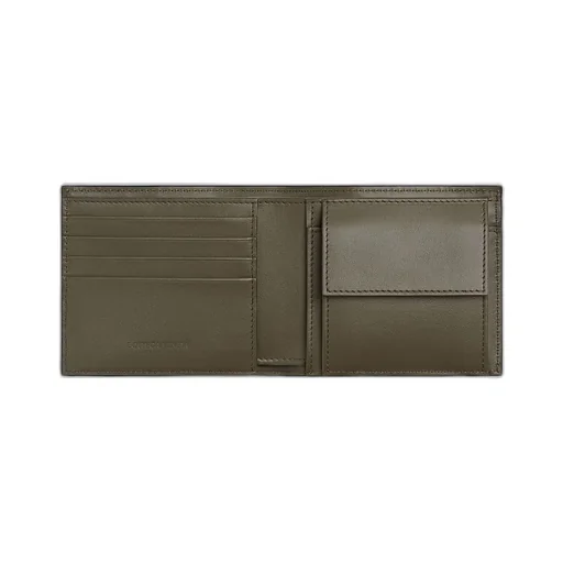 Intrecciato Bi-Fold Wallet With Coin Purse
