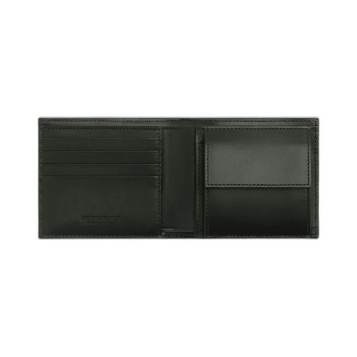 Intrecciato Diagonal Bi-Fold Wallet With Coin Purse