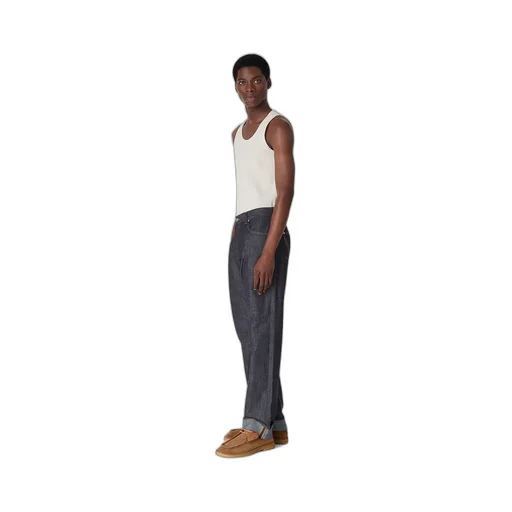 Rinsed Indigo Wide Leg Jeans