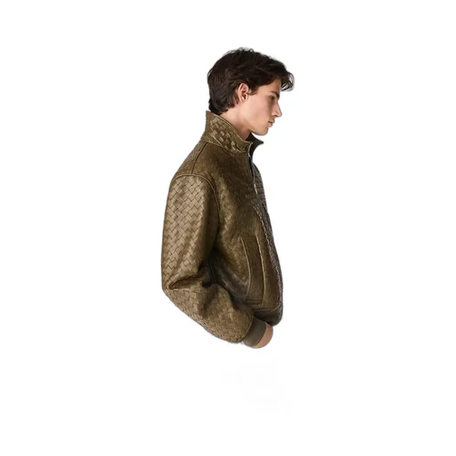 Intrecciato Leather Blouson