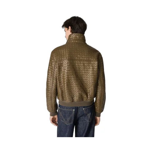 Intrecciato Leather Blouson
