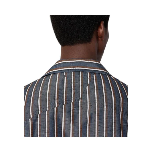 Stripe Cotton And Linen Shirt