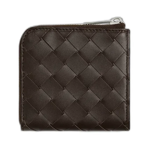 Intrecciato Square Zip Around Wallet