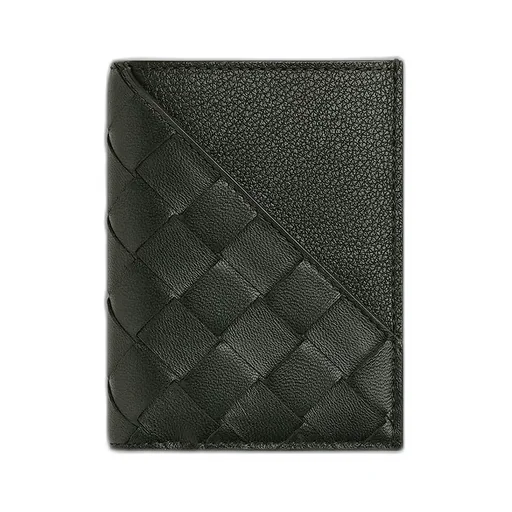 Intrecciato Diagonal Slim Flap Card Case