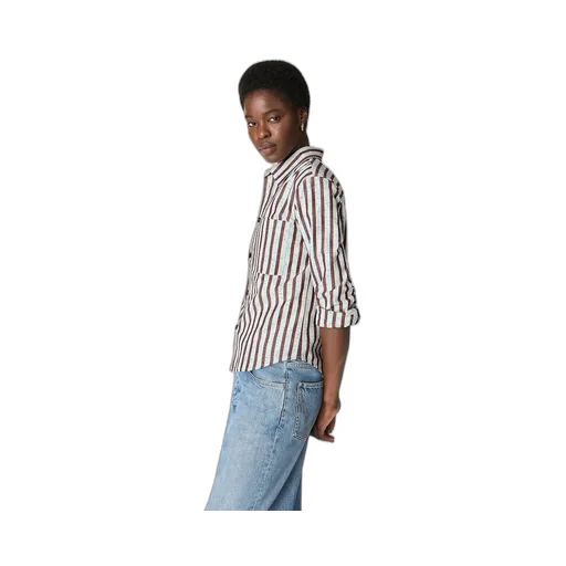 Cotton And Linen Stripe Shirt