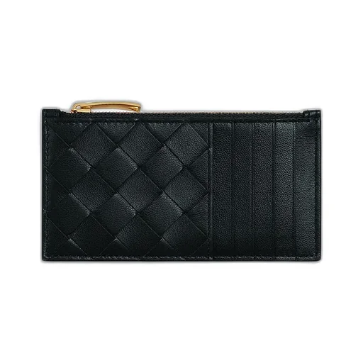 Intrecciato Zipped Card Case