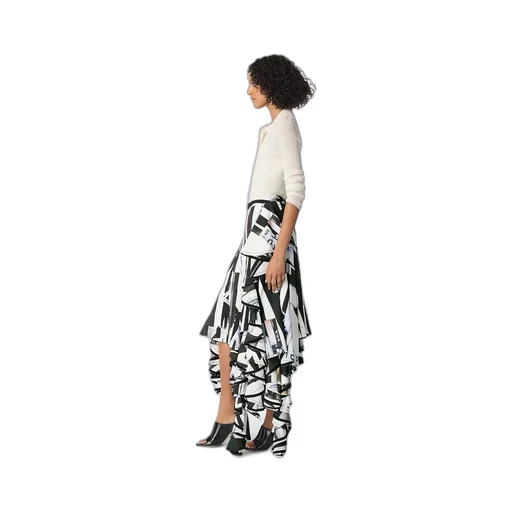 Viscose Printed Ruffle Skirt