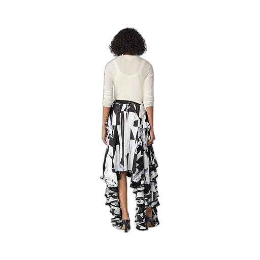 Viscose Printed Ruffle Skirt