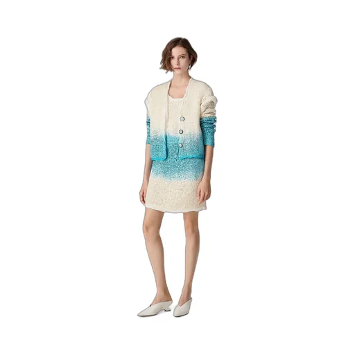 Wool And Silk Overdyed Cardigan