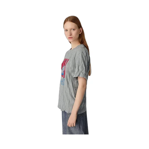 Crushed Cotton Printed Jersey T-Shirt