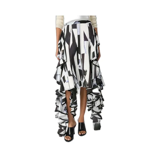 Viscose Printed Ruffle Skirt