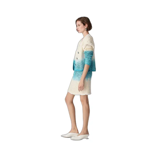 Wool And Silk Overdyed Cardigan