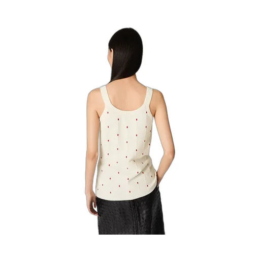 Cotton Embroidered Matches Tank Top