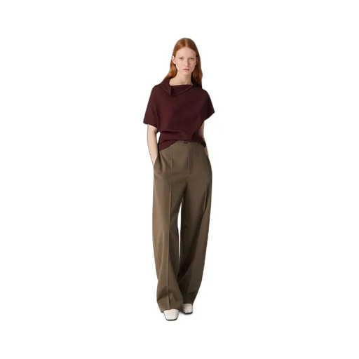 Wool Straight Trousers